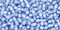 Toho 11/0 Round Japanese Seed Bead, TR11-933, Inside Color Light Sapphire/White Lined